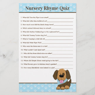 Brown Chien Chien Chien Baby shower Nursery Rhyme
