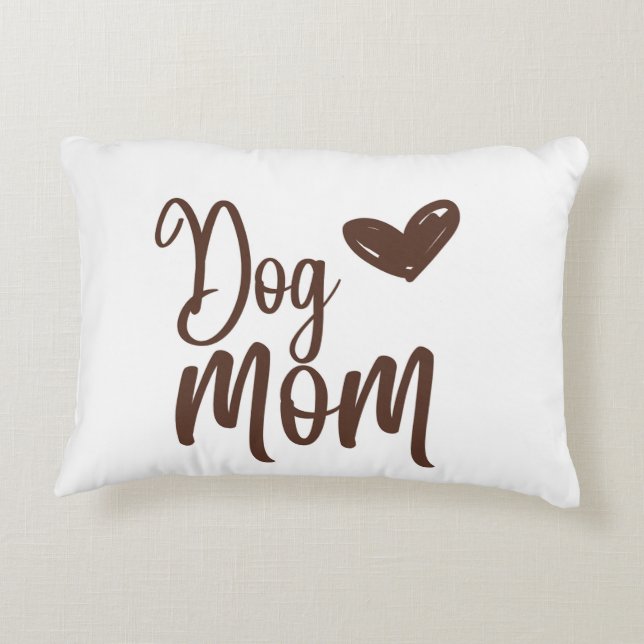 Brown chien maman Coussin d'accent (Dos)