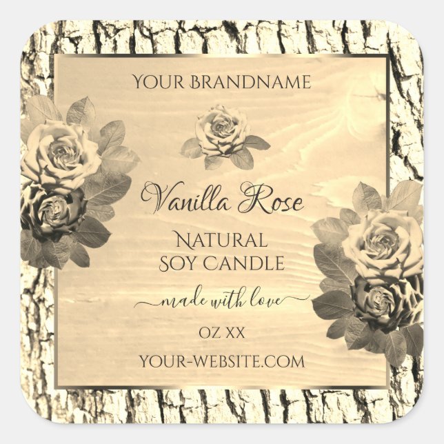 Brown clair Grain Roses beige  produits Étiquettes (Devant)