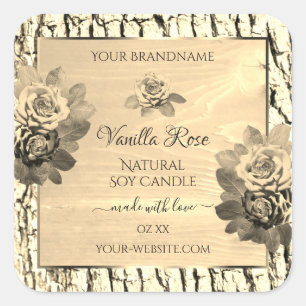 Brown clair Grain Roses beige produits Étiquettes