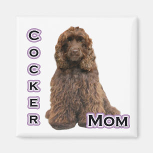 Brown Cocker Spaniel Mom 4 - Magnet