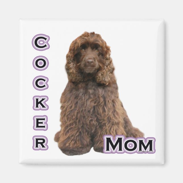 Brown Cocker Spaniel Mom 4 - Magnet (Devant)