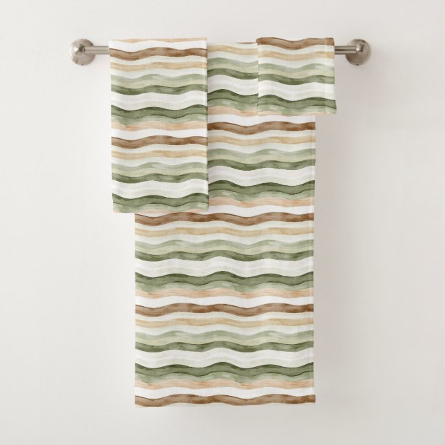 Brown Cream Green Stripes (En situation)
