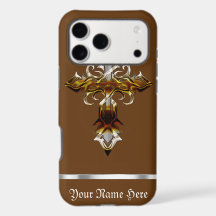 Brown Croix médiévale iPhone XS Max Coque