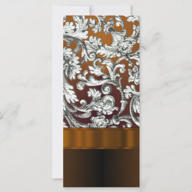 Brown damas motif floral (Devant)