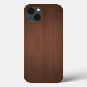 Brown en bois naturel Design iPhone 13 Coque