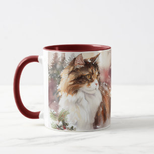 Brown Et Blanc Maine Coon Tabby Café Mug