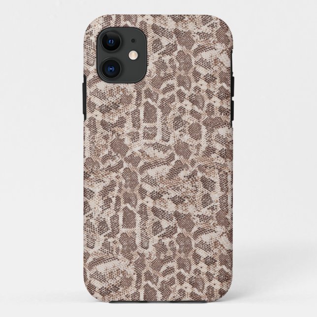 Brown et Tan Snake Skin Coque-Mate coque iphone (Dos)
