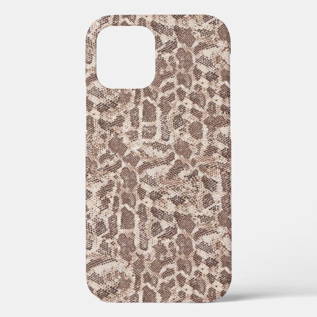 Brown et Tan Snake Skin Coque-Mate coque iphone (Verso)