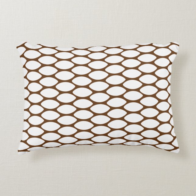 Brown foncé moderne Motif Accent Coussin (Devant)