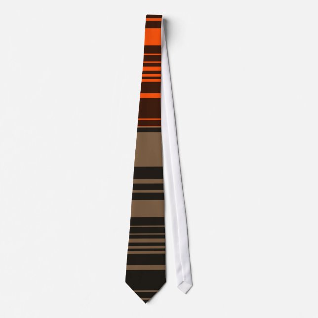 Brown Gris Orange Cravate Motif (Devant)