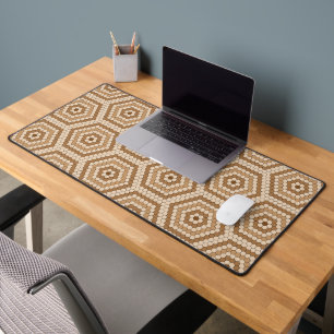 Brown Hexagon Penny Tile Hex Tile Motif