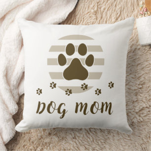 Brown maman chien Aimer 20x20 oreiller à lancer