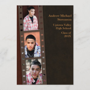 Brown, Maroon Color Block Grad Carte photo