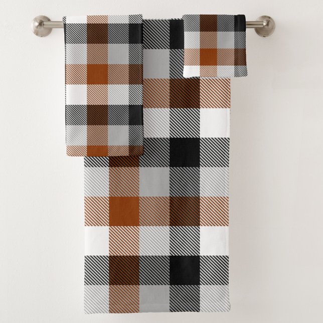 Brown noir blanc Twill En vichy design (Créateur téléchargé)