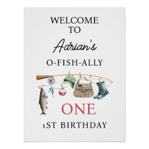Brown O-Fish-Ally Une Affiche de bienvenue d'anniv