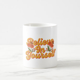 Brown Orange Croyez en vous-même Mug