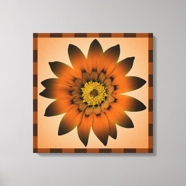 Brown Pérou OEuvre à fleurs - Toile enveloppée (Recto)