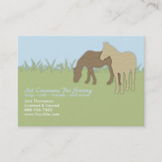 Brown Ponies Pet Sitting Carte de visite