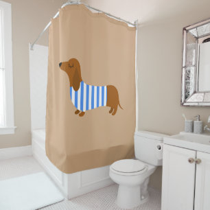 Brown rideau de douche Dachshund