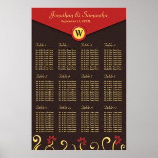Brown Rouges Rouges Jaunes Tableau Sièges Graphiqu