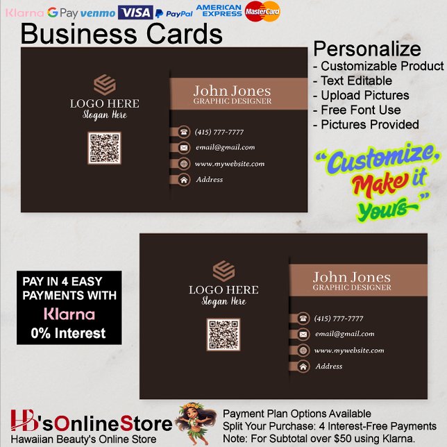 Brown Sepia QR Code Cartes de visite 24 Pack de 10 (Brown Sepia QR Code Business Cards 24 Pack of 100.)