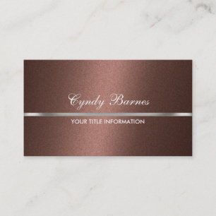 Brown Shimmer avec Carte de visite Silver