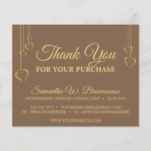 Brown Simple Clean Heart Merci Or