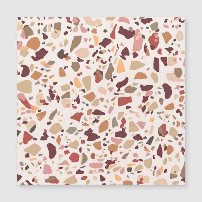 Brown terrazzo : vintage, motif à la mode. (Devant)