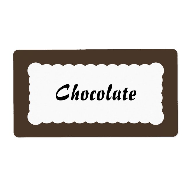Brown universel de chocolat Étiquette (Devant)