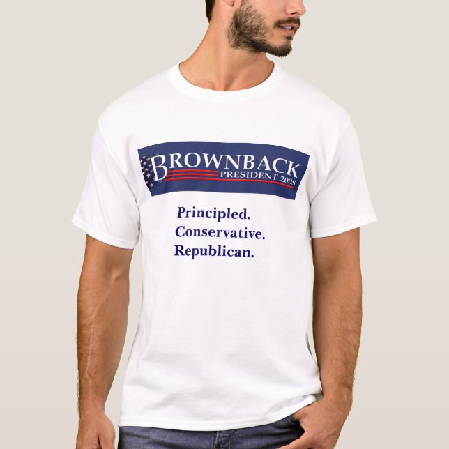 BROWNBACK POUR le PRÉSIDENT T-shirt (Devant)