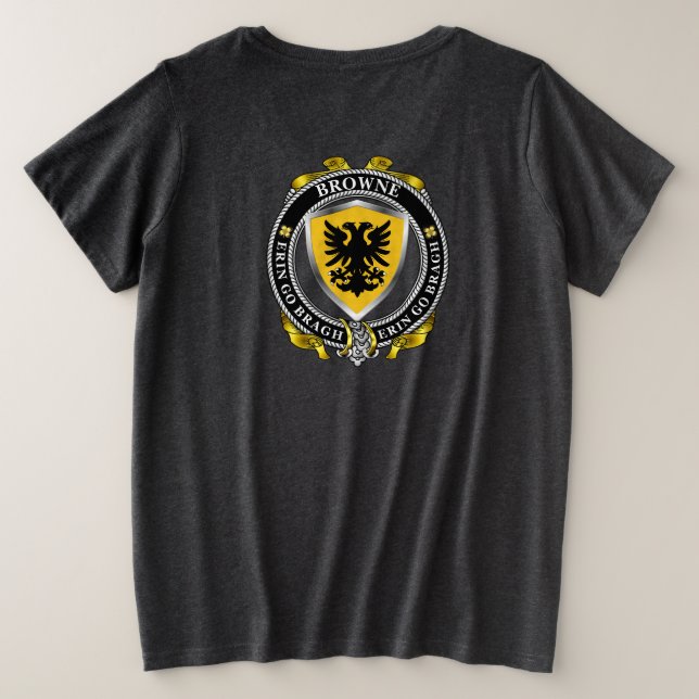 Browne Irish Shield Badge Women's Plus T-Shirt (Design dos)