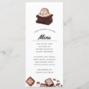 Brownie and Cake Bake   Menu Thématique