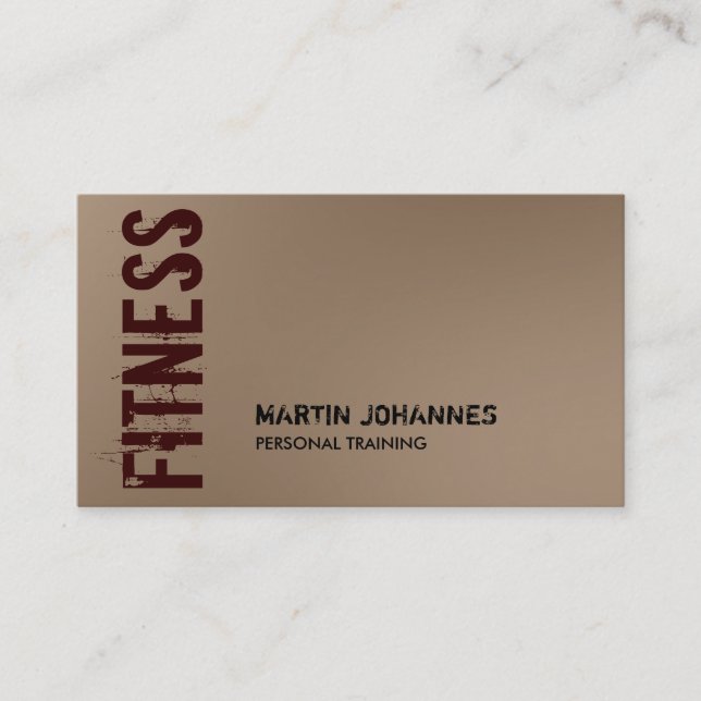 Browny Red Fitness Carte de visite moderne (Devant)