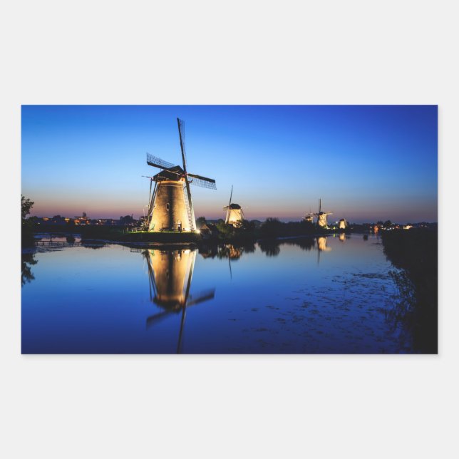 Broyeurs à Blue Hour autocollant rectangulaire (Devant)