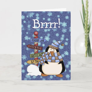 Brrr ! Carte personnalisée Joyeuses Fêtes
