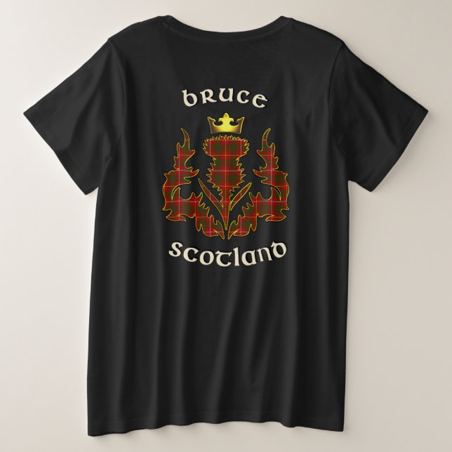 Bruce Clan Badge & Tartan avec T-shirt de la devis (Design dos)