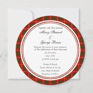 Bruce Scottish Mariage Round Invitation