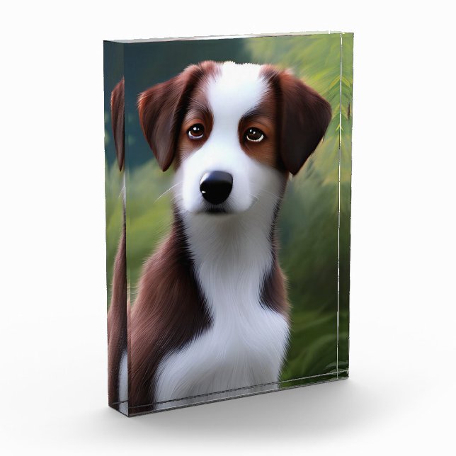 Bruce The Border Collie Puppy, Bloc Photo (Gauche)