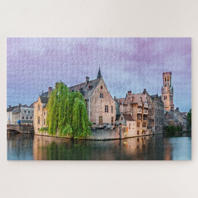 Bruges vieille ville et beffroi tour Jigsaw Puzzle (Horizontal)