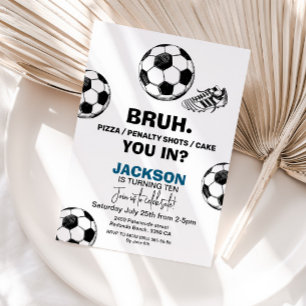 Bruh. Invitation au football d'anniversaire - N'im