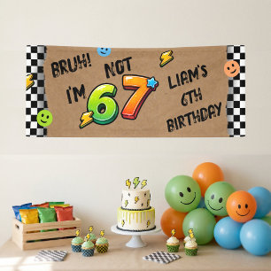 Bruh, j'ai 6 ans, pas 7, bannière d'anniversaire p