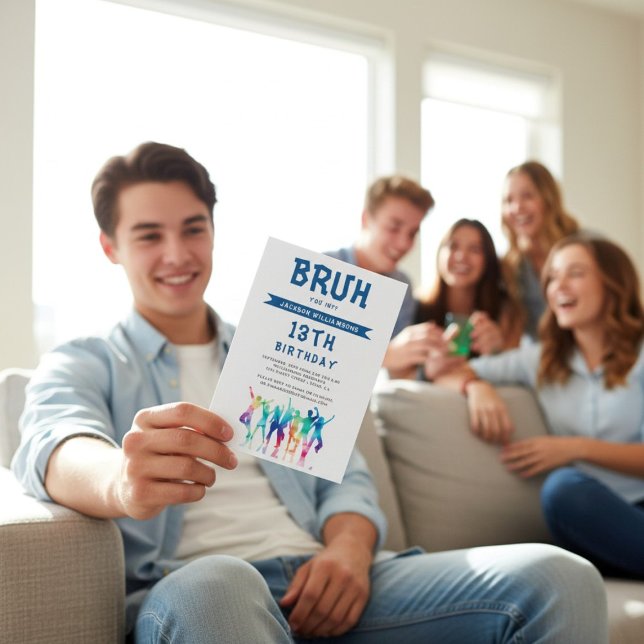 BRUH moderne entre anniversaire Invitation (Créateur téléchargé)