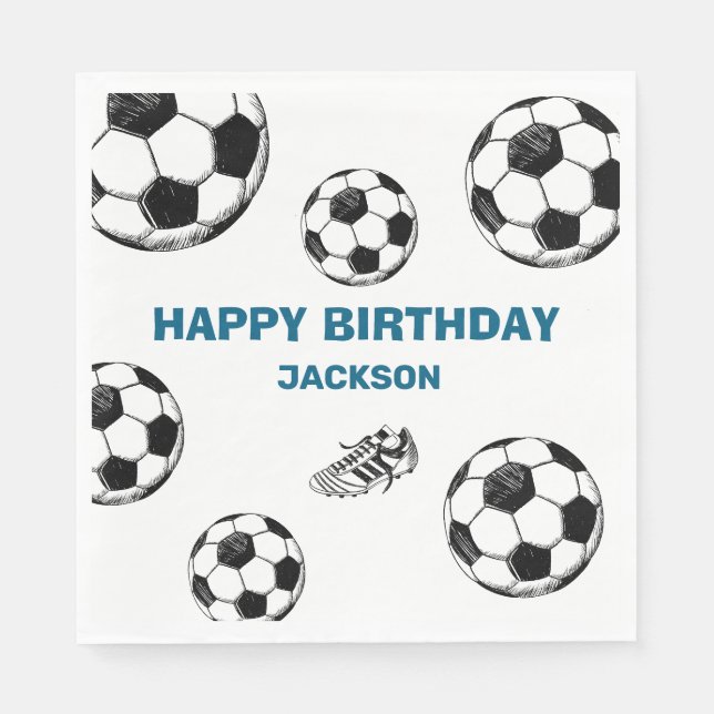 Bruh. Serviettes en papier de soccer (Devant)