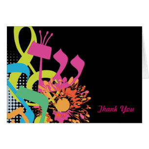 BRUITS du carte de remerciements plié FLORAL de