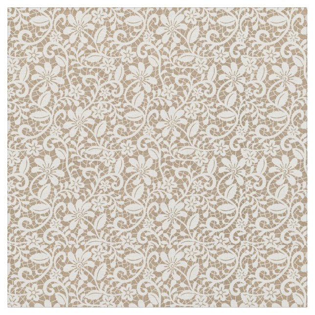 Brûlage beige & tissu de dentelle (Fermer)