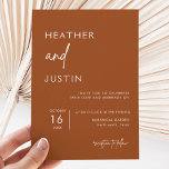 Brûlé Orange Terracotta Rust Wedding Invitations<br><div class="desc">Burnt Orange Terracotta Rust Wedding Invitations pour Votre Journée Spéciale!</div>