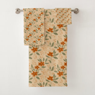 Brûlé Sienne et miel minimaliste or floral