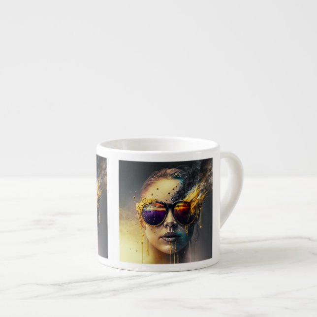Brûler des lunettes Espresso Mug (Devant droit)