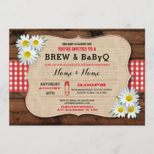 Brûler et Baby shower BABYQ Invitation de tourneso